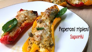 PEPERONI RIPIENI SAPORITI tutto a crudo STUFFED PEPPERS [upl. by Oiromed]