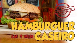 HAMBURGUER CASEIRO  Em 1 minuto [upl. by Eriam]