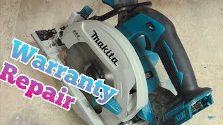 Warranty repair of a Makita DHS680 Brushless saw You can hear the moment to controler blows [upl. by Galatea]