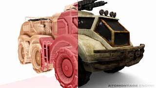 Voxelized LowPoly APC Model  Voxel LODs [upl. by Vickey]