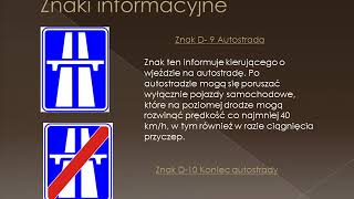 Znaki informacyjne i poziome [upl. by Nide724]