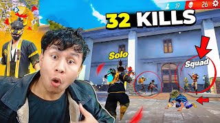 32 Kills in Solo Vs Squad with Golden Sakura 😱 FF Indian Server  Tonde Gamer [upl. by Cleland]