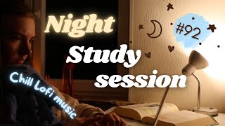 1Hour Study With Me at Night🌙 Lofi Chill Music🎵 255 Pomodoro Timer  Study Motivation Quotes ✨ [upl. by Noyad]