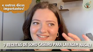 7 receitas para soro fisiológico caseiro na lavagem nasal [upl. by Dnalor503]