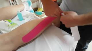 Basic Kinesio Tape for achilles and calf support [upl. by Jessamine]