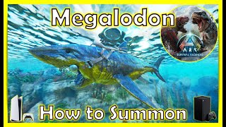 Ark Survival Ascended how to summon in a Megalodon amp Saddle on PS5 amp Xbox Series X [upl. by Felicio411]