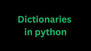 Dictionaries in python  python for beginners [upl. by Proud436]