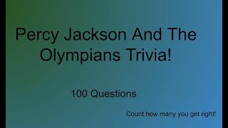 Percy Jackson and the Olympians trivia [upl. by Ummersen581]