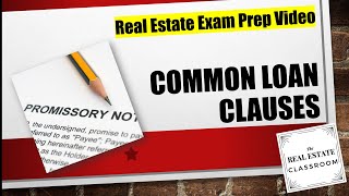 Key Mortgage Clauses You MUST Know  Real Estate Exam Prep Videos [upl. by Aienahs74]