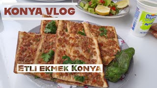 ETLİ EKMEK KONYA 🇹🇷 Pide à la viande hachée 💯 vlog konya [upl. by Eanod928]