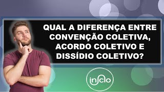 QUAL A DIFERENÇA ENTRE CONVENÇÃO COLETIVA ACORDO COLETIVO E DISSÍDIO COLETIVO [upl. by Robinetta]