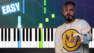 J Balvin Willy William  Mi Gente  EASY Piano Tutorial by PlutaX [upl. by Duffy]