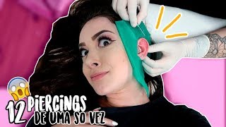 FIZ MAIS 12 PIERCINGS DE UMA SÓ VEZ [upl. by Rochkind]