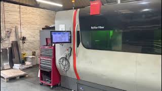 BYSTRONIC Bystar Fiber 4020 10KW laser cutting machine [upl. by Nyloc647]