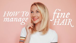 How to Manage Fine Hair  20 Tips and Tricks [upl. by Aytida]