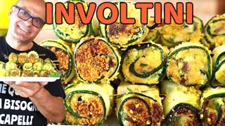 INVOLTINI DI ZUCCHINE vegetariani SENZA FORNO ricetta di involtini di zucchine di Rapanello [upl. by Ayifa122]