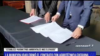 LA MUNICIPALIDAD FIRMÓ EL CONTRATO CON AGROTÉCNICA FUEGUINA [upl. by Possing]