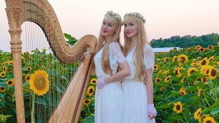 Healing Harp Music HARP REFLECTIONS Original Song Harp Twins [upl. by Tak]