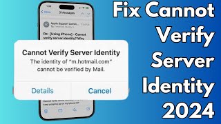 How To Fix iPhone Can’t Verify Server Identity Error in iOS 1617 [upl. by Sremlahc]