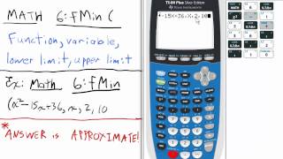 Function Minimum TI 84 Calculator [upl. by Hgielar53]