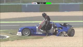 Mitjet 2L 2016 Race 1 Magny Cours Crashes at the 1st corner [upl. by Stovall862]