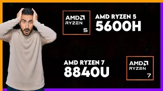 AMD Ryzen 5 5600H vs AMD Ryzen 7 8840U Comparison [upl. by Namra]