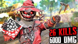 BLOODHOUND 26 KILLS amp 6000 DAMAGE INSANELY INSANE Apex Legends Gameplay Season 20 [upl. by Akirdna501]