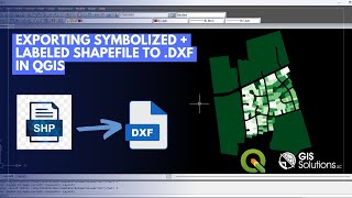 Exporting Symbolized  Labeled Shapefile to DXF in QGIS [upl. by Anaeda333]