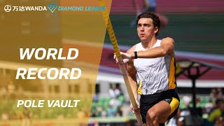 Mondo Duplantis breaks pole vault world record at Eugene final  Wanda Diamond League 2023 [upl. by Wei]