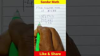 5625 Ka Square root 👌 Short Math Video  short shorts math sandarmath squareroot vargmul [upl. by Afton]