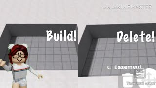 Make and delete a basement  Bloxburg Beta  Iphone [upl. by Leirea]