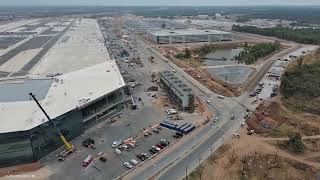 Tesla Gigafactory Texas  11124  tesla railyard flyaround  GigaTexas 360 flyaround [upl. by Revned]