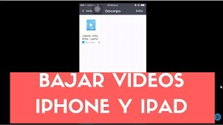 Descarga videos de youtube en iPhone iPad o iPod  SIN JAILBREAK [upl. by Kermy]