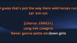 Morgan Wallen ft ERNEST  Cowgirls  Karaoke  Lyrics [upl. by Leummas]