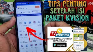 tips penting dilakukan setelah mengisi paket kvision [upl. by Honan]