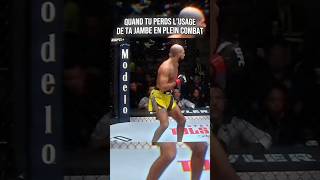 Quand tu perds le contrôle de ta JAMBE en plein combat 😳 ufc mma [upl. by Aisercal]