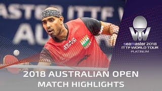 Gauzy Simon vs Achanta Sharath Kamal  2018 Australian Open Highlights R32 [upl. by Nitram]