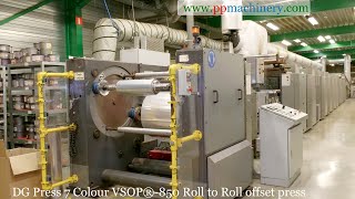 DG Press 7 Colour VSOP®850 Roll to Roll offset press FROM PP MACHINERY [upl. by Finzer]