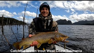 Brown trout Fishing West Coast Tasmania l Lake Rosebery l Lake Mackintosh [upl. by Salokin773]