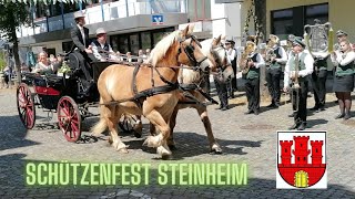 Schützenfest Steinheim Festakt auf dem Marktplatz Festumzug und Parademarsch Juni 2024 Horrido 🍎🤴🍎 [upl. by Nawd]