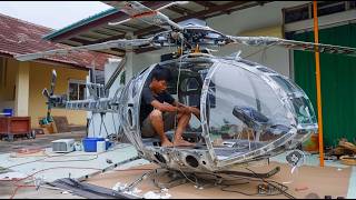 Man Builds Amazing FullSize HELICOPTER  Start to Finish DIY by Dodoan123 [upl. by Ahgiel]