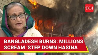 Bangladesh Violence Kills Over 70 Curfew Imposed Army Deployed Hasina Cries ‘Terrorists’ [upl. by Arihsay]