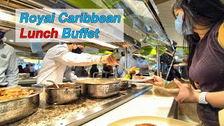 Royal Caribbean Lunch Buffet Food at Windjammer Odyssey of the Seas [upl. by Deeanne]