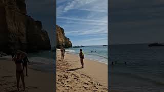 WOW Benagil Beach at Algarve beach strand water travel vacation [upl. by Malonis101]