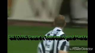 Alan Shearer Celebrates Les Ferdinands goal against Man Utd [upl. by Anilok794]