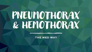 Pneumothorax amp Hemothorax Overview [upl. by Chantalle785]