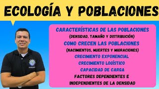 ECOLOGIA Y POBLACIONES CAPACIDAD DE CARGA CFRECIMEINTO EXPONENCIAL CRECIMIENTO LOGISTICO Y MAS [upl. by Lakin]