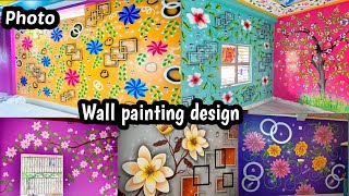 Best wall painting designArt design beautiful bedroom wall painting design home colour [upl. by Elimay]