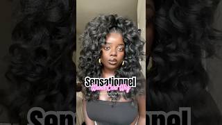 Sensationnel Wand Curl Wig brushed out 👀 syntheticwigs [upl. by Ayifa884]