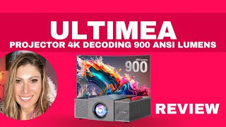 ULTIMEA Projector 4K Decoding 900 ANSI Lumens REVIEW [upl. by Alvina]